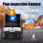 50  METRE   9 İNÇ BÜYÜK EKRANLI   Video endoskop kamera  Analog kanalizasyon kamera